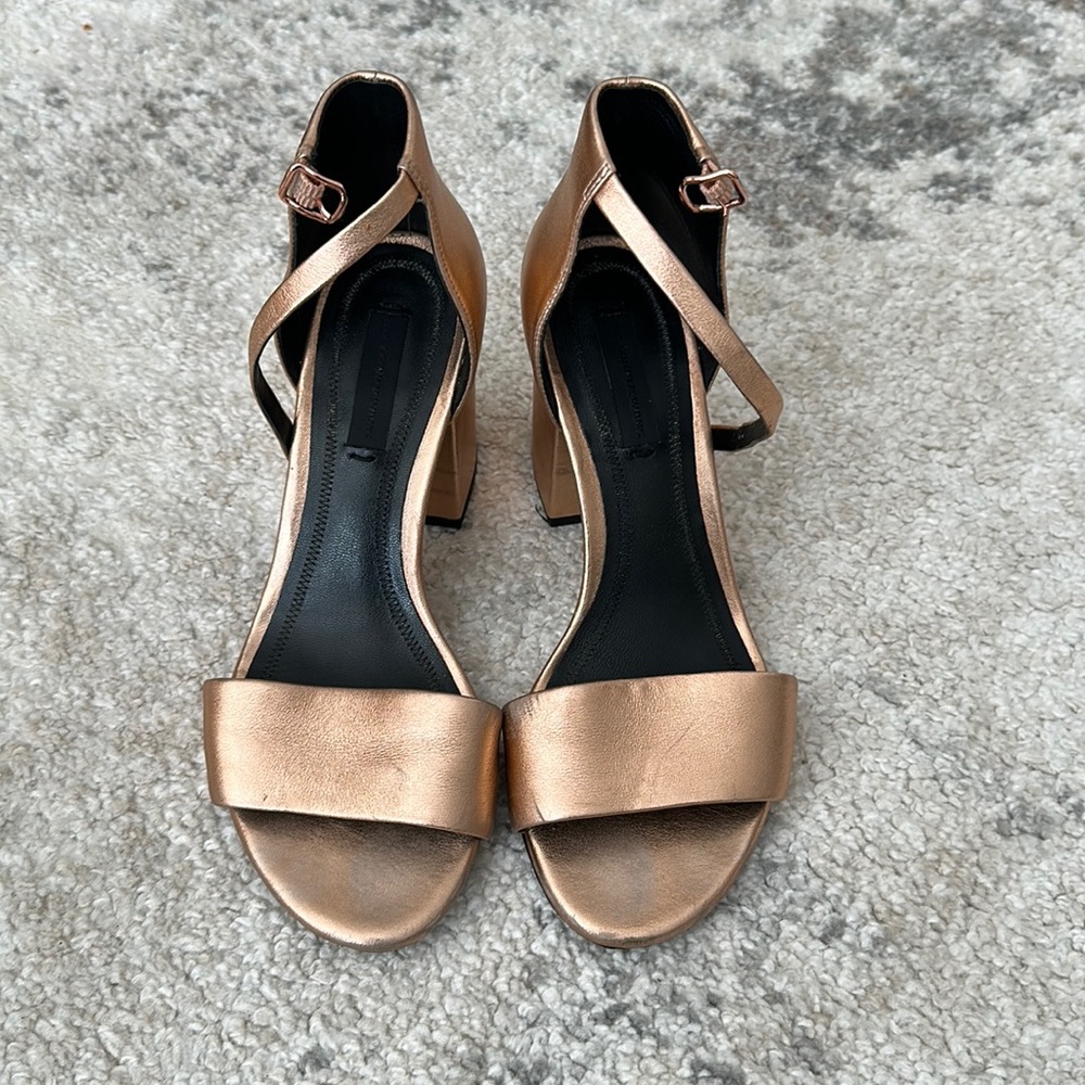 Rose Gold Alexander Wang Block Heels
